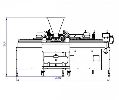 Жарочная линия-комплекс ЖК-1000 для изготовления и жарки оладий, котлет, котлет для бургеров, сырников и пирожков